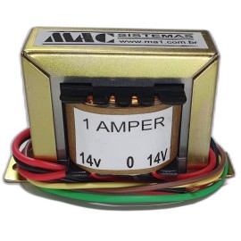 Transformador Trafo 14v 0v 14v 1a = 14v+14v 110/220v  3 Fios