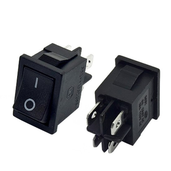 Chave Gangorra Kcd1-104 Preta 4 Terminais - MAC  Sistemas