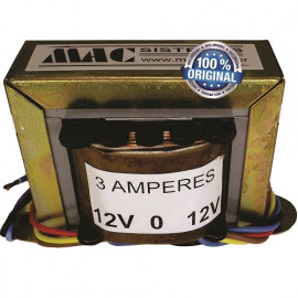 Transformador Trafo 12v 0 12v 3a - 12+12v Bivolt - 3 Fios