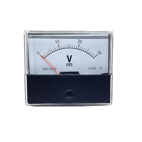 Voltimetro 30v Corrente Continua DC Relogio Medidor 60x70mm