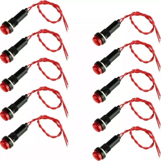 Piloto Sinalizador Tipo Olho De Boi Vermelho 220v - MAC Sistemas