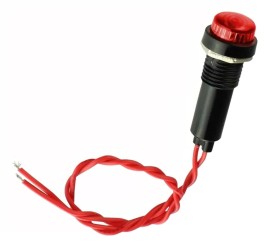 Piloto Sinalizador Tipo Olho De Boi Vermelho 220v