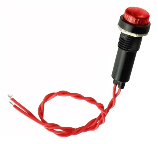 Piloto Sinalizador Tipo Olho De Boi Vermelho 220v